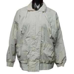International Scene Women's White Zip/Bttn Up Jacket Medium